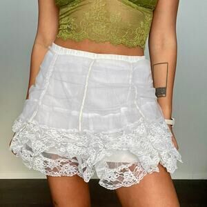 White coquette tutu lace